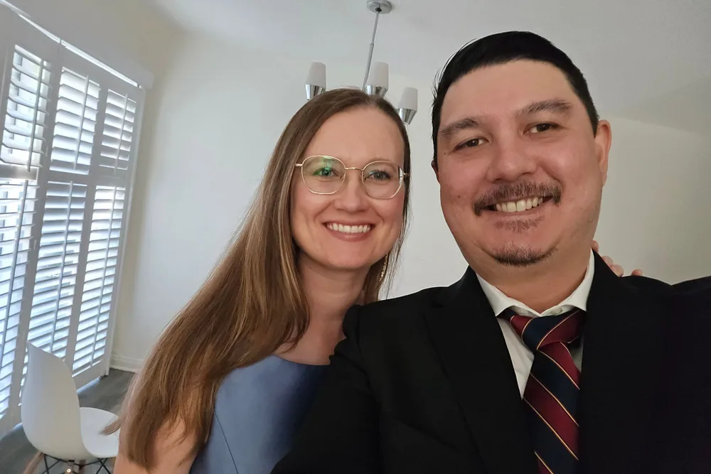 Kyle and his fiancée Laura